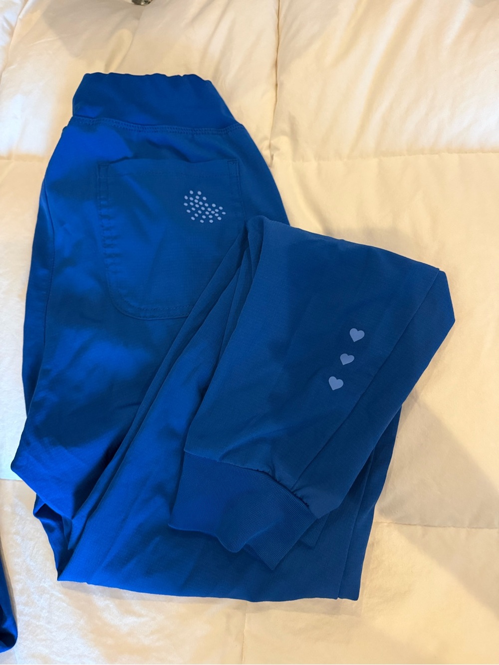 Heartsoul Royal blue color scrub top and bottom